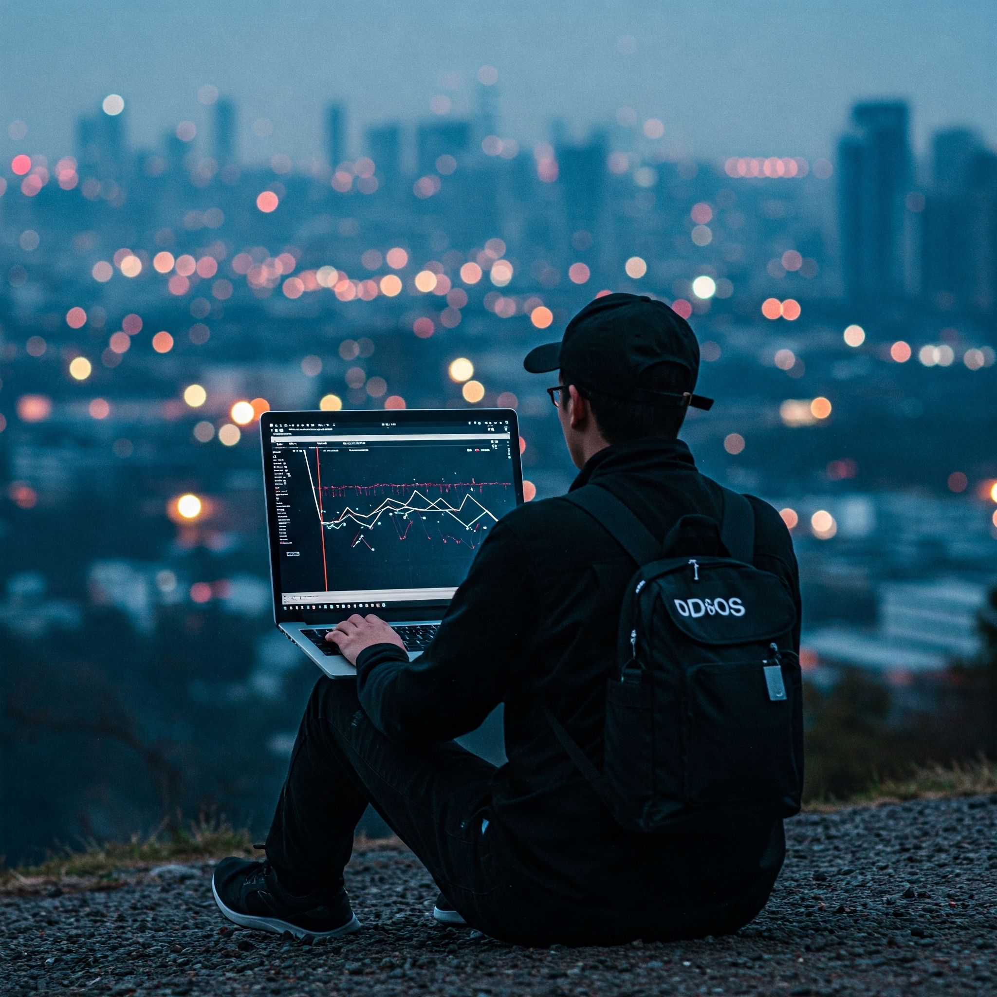 Conceptual image of 5G technology waves and connectivity