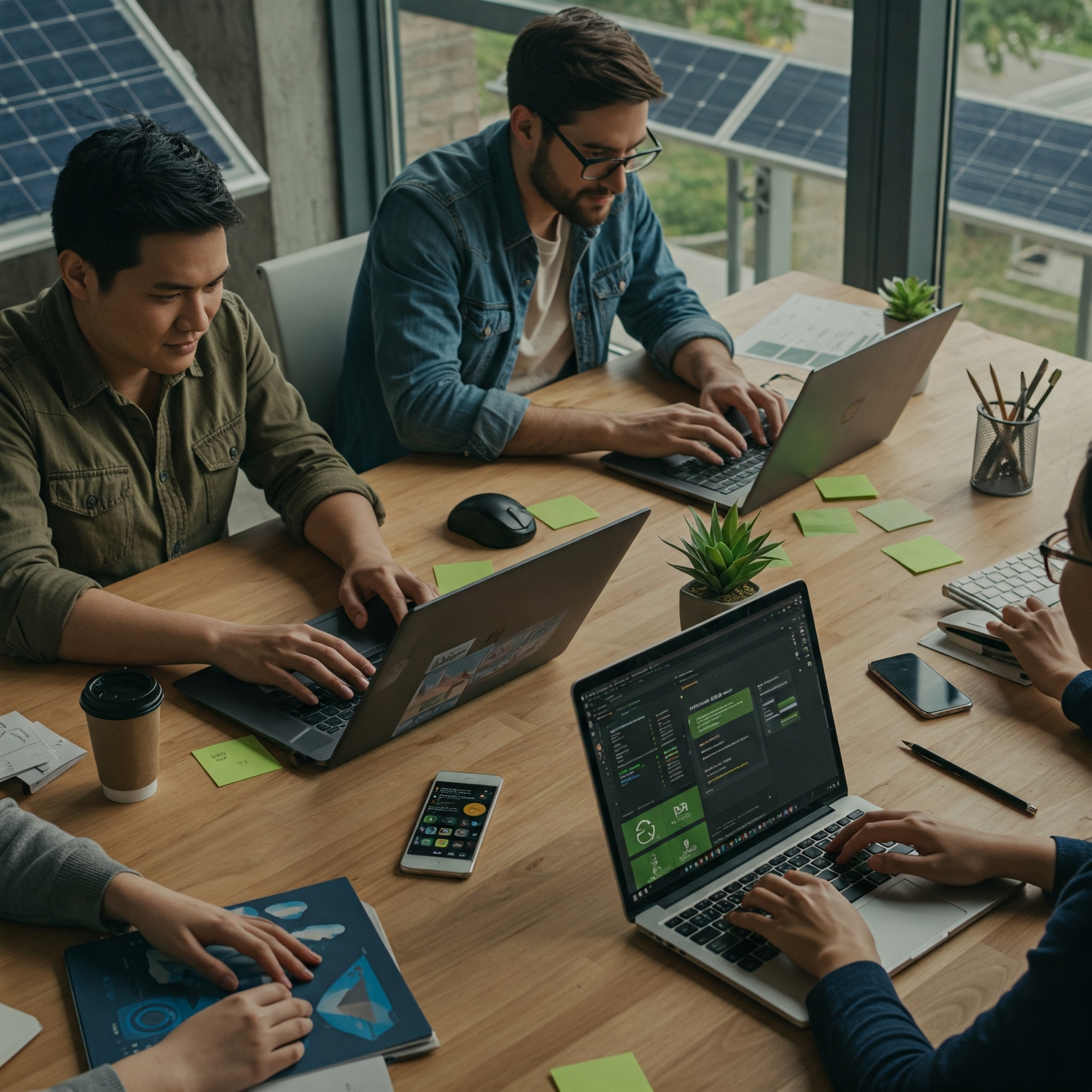 Sustainable app development concept